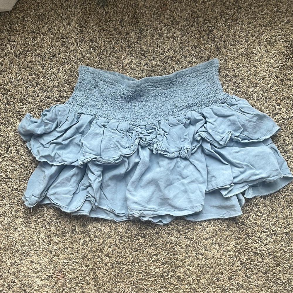 Shine Light Blue Ruffle Skirt
